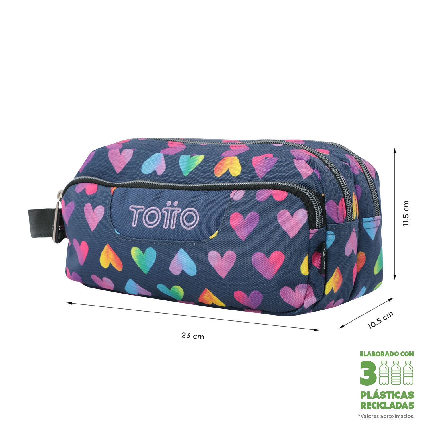 Conjunto Escolar TOTTO - Trolley Renglones + Lancheira Pizarra + Estojo Agapec 3YJ