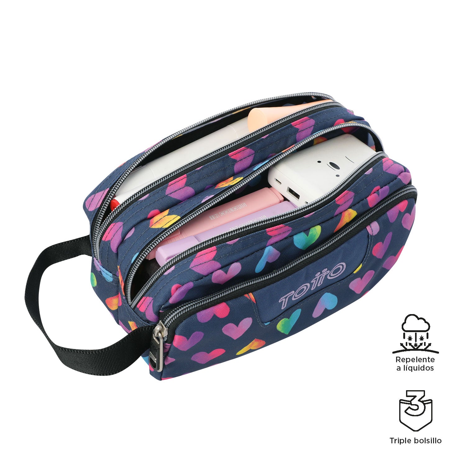 Conjunto Escolar TOTTO - Trolley Renglones + Lancheira Pizarra + Estojo Agapec 3YJ