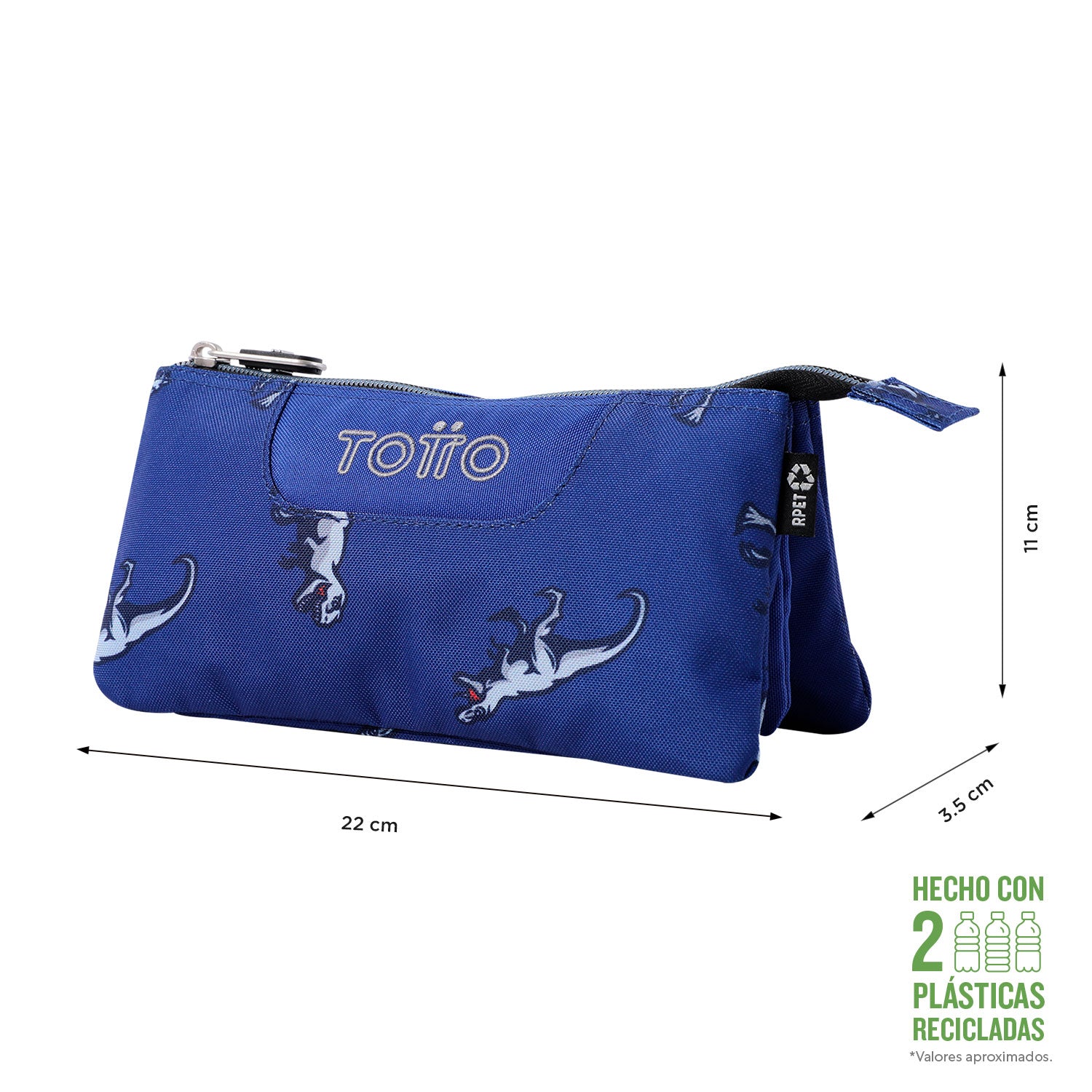 Conjunto Escolar TOTTO - Trolley Renglones + Lancheira Borrador + Estojo Tablero 9JB