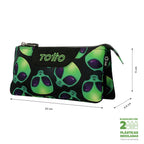 Conjunto Escolar TOTTO - Trolley Renglones + Lancheira Borrador + Estojo Tablero 6DS