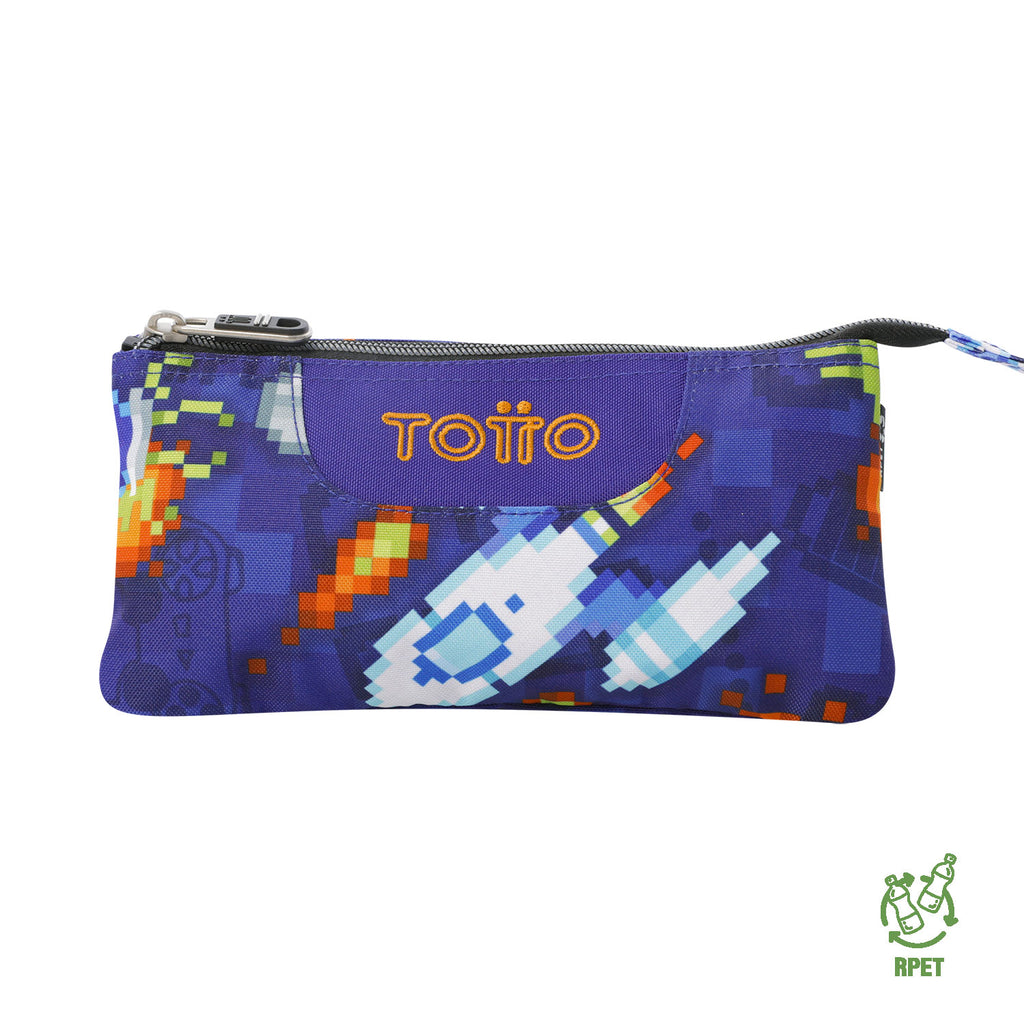 Conjunto Escolar TOTTO - Mochila Rayol + Lancheira Borrador + Estojo Tablero 8FK