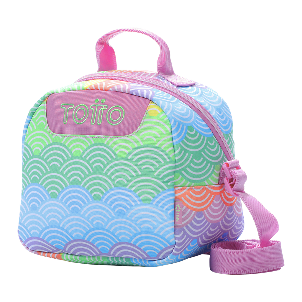 Conjunto Escolar TOTTO - Trolley Renglones 5DX + Lancheira Borrador 5DX + Estojo Sobre M1S