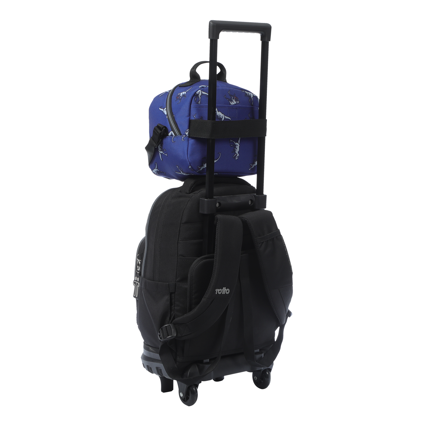 Conjunto Escolar TOTTO - Trolley Renglones + Lancheira Borrador + Estojo Tablero 9JB