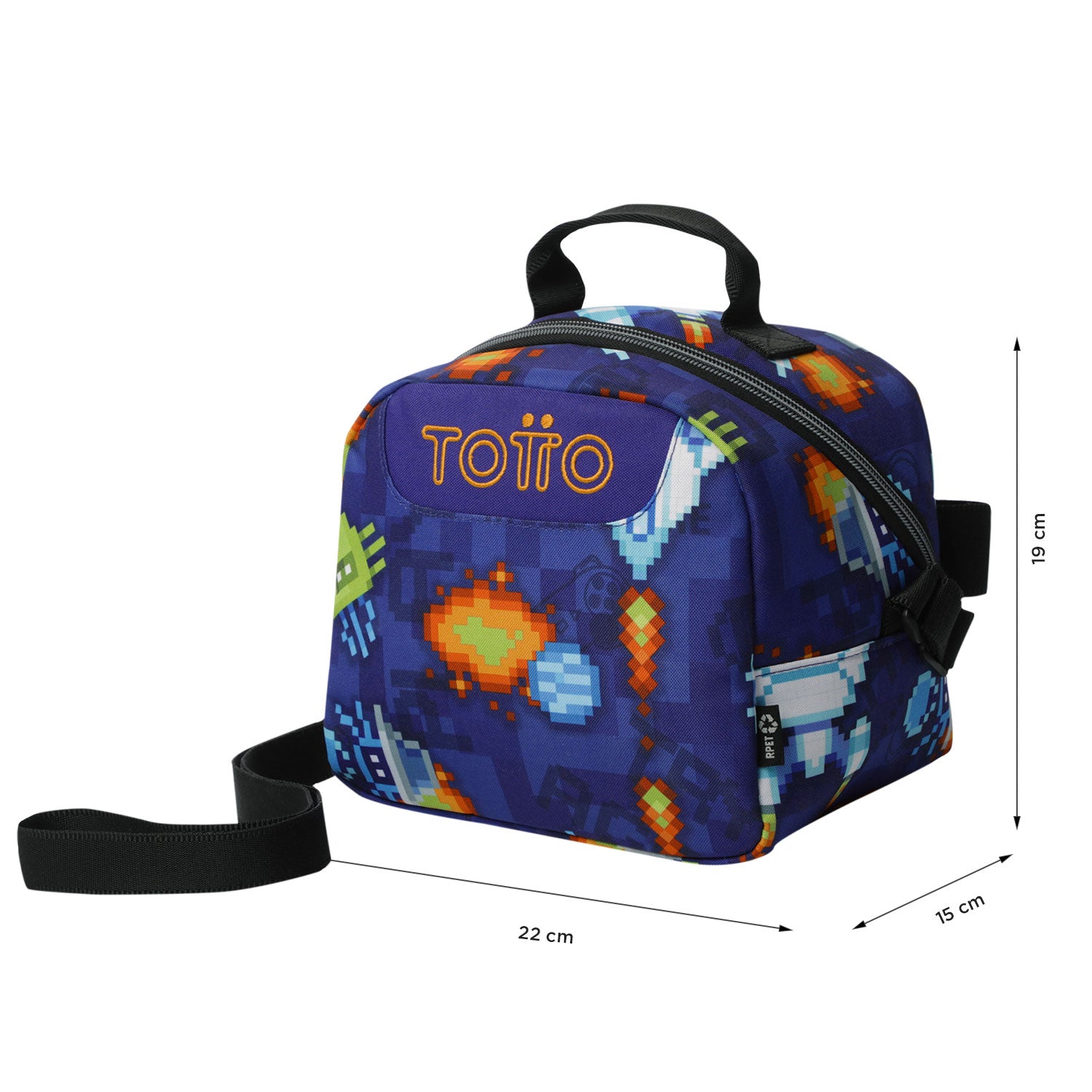Conjunto Escolar TOTTO - Mochila Rayol + Lancheira Borrador + Estojo Tablero 8FK