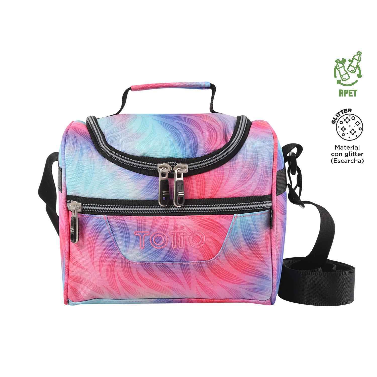 Conjunto Escolar TOTTO - Trolley Renglones + Lancheira Pizarra + Estojo Agapec 9IZ