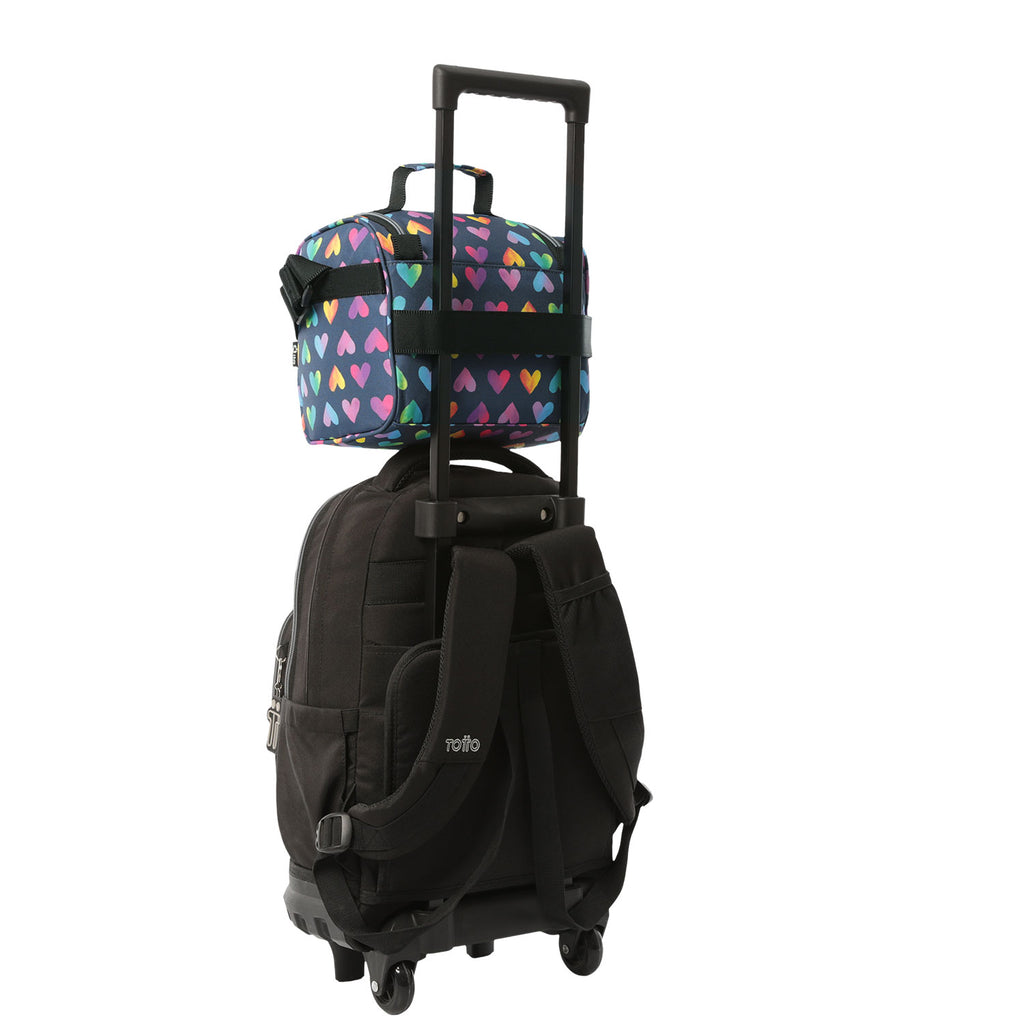 Conjunto Escolar TOTTO - Trolley Renglones + Lancheira Pizarra + Estojo Agapec 3YJ