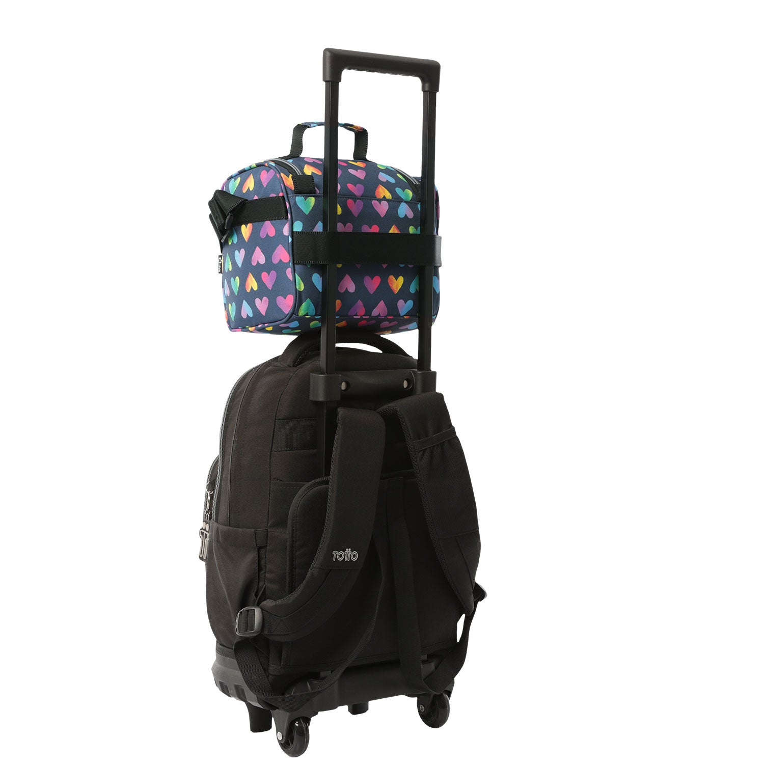 Conjunto Escolar TOTTO - Trolley Renglones + Lancheira Pizarra + Estojo Agapec 3YJ