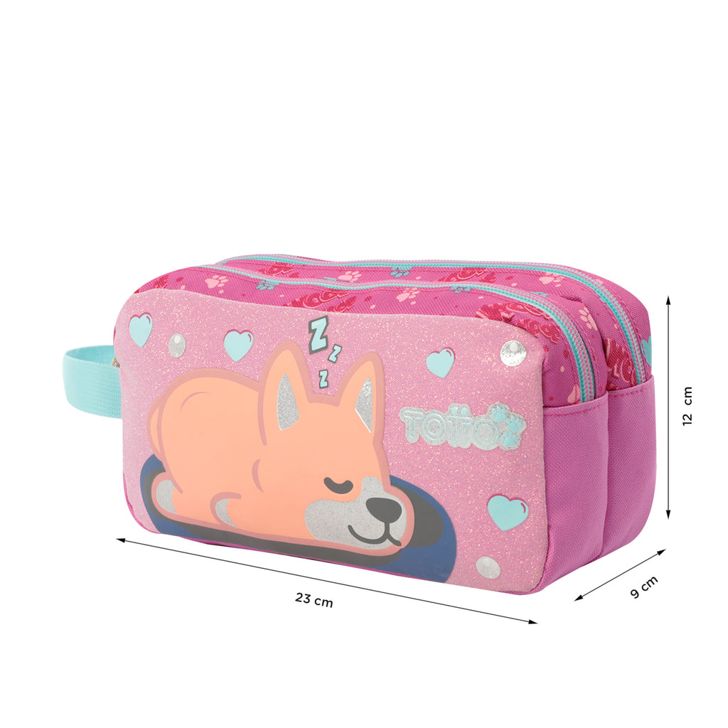 Conjunto Mochila M 6 a 7 anos+Lancheira+Estojo DOGGY LOVE 1K6