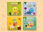 Kit Criativo Hábitos de Leitura - Contos "Animais Amigos" - Com guia prático para o adulto acompanhar + Estojo TOTTO, Caderno A5, Bloco A5, Lápis de Cor Giotto e Material de Escrita.