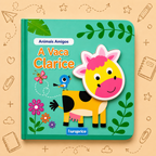 Kit Criativo Hábitos de Leitura - Conto "Animais Amigos - A Vaca Clarice" - Com guia prático para o adulto acompanhar + Estojo TOTTO, Caderno A5, Bloco A5, Lápis de Cor Giotto e Material de Escrita.