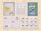 Kit Criativo Hábitos de Leitura – "As Minhas Aventuras" + Estojo TOTTO | Caderno A5 | Bloco A5 | Lápis de Cor Giotto | Acessórios de Escrita.