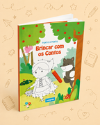 Kit Criativo Hábitos de Leitura - "Brincar com os Contos - Exercícios | Labirintos | Ponto a Ponto | Puzzles" - Com guia prático para o adulto acompanhar + Estojo TOTTO, Caderno A5, Bloco A5, Lápis de Cor Giotto e Material de Escrita.