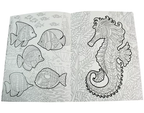 Kit Criativo "Calm and Peace – Colouring Ocean" + Estojo TOTTO | Bloco de Desenho | Lápis de Cor FABER-CATELL | Acessórios para desenhar
