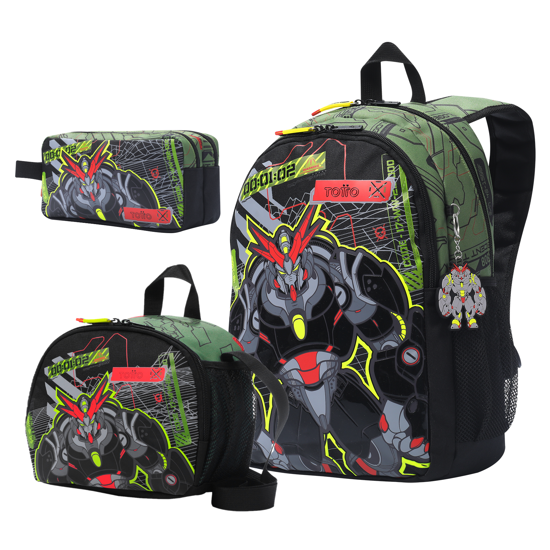 Conjunto Mochila M 6 a 7 anos+Lancheira+Estojo ARGON 5D7