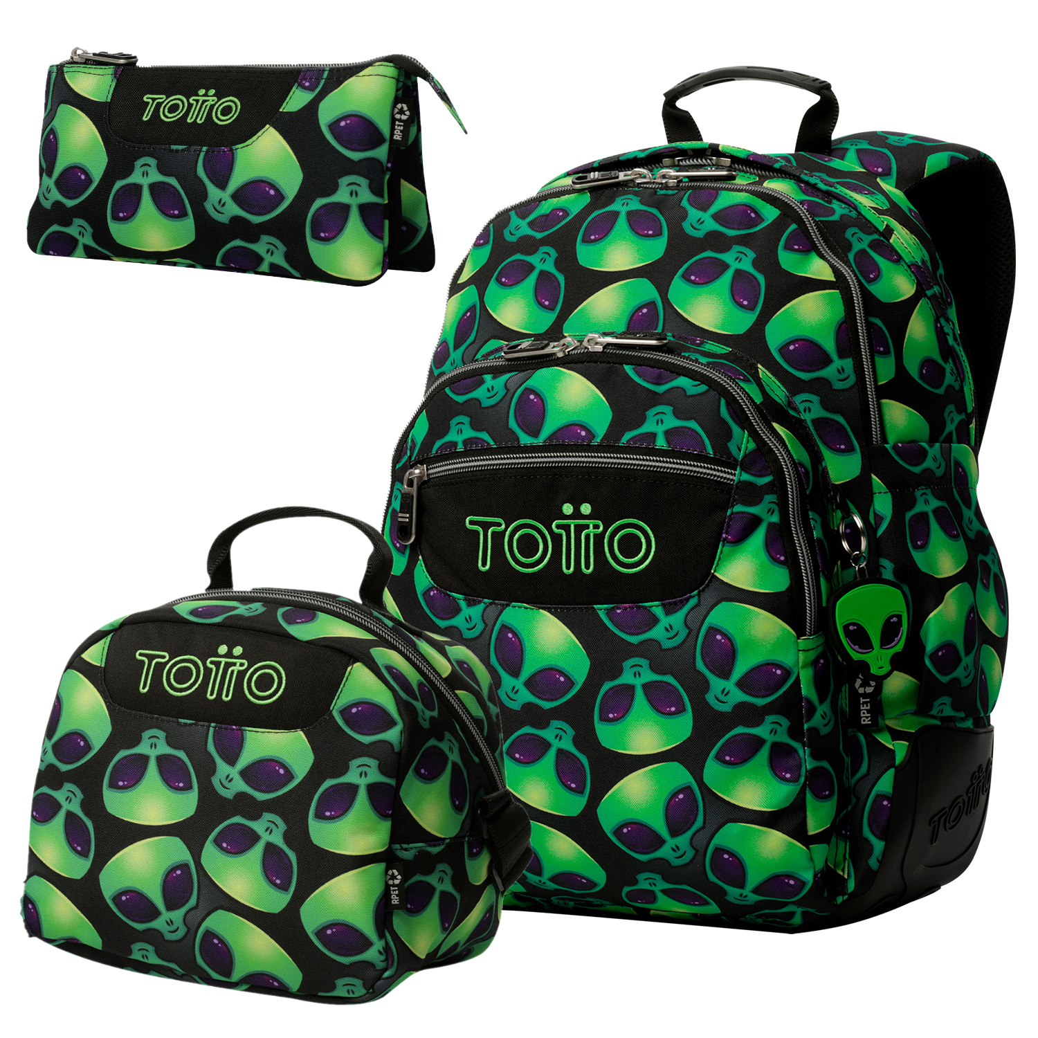 Conjunto Escolar TOTTO - Mochila Rayol + Lancheira Borrador + Estojo Tablero 6DS