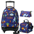 Conjunto Escolar TOTTO - Trolley Renglones + Lancheira Borrador + Estojo Tablero 8FK