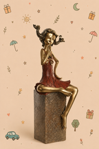 Escultura Decorativa "Pipi das Meias Altas" – Símbolo de Força, Liberdade e Imaginação | Disponível em 3 cores