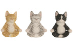 Conjunto Decorativo - Gato Zen em Meditação | com Vela Relaxante | Disponível em 3 modelos
