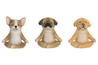 Conjunto Decorativo - Cão Zen em Meditação | com Vela Relaxante | Disponível em 3 modelos