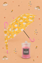 Kit Rainbow - Proteção, Luz e Boas Energias  | Chapéu de Chuva com Arco-Íris e Vela Perfumada | Disponível em 3 Cores