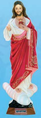 Imagem do Sagrado Coração de Jesus | Pintada à Mão | Disponível com 15 cm e 25 cm