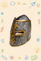 Kit Criativo Educativo - Medieval | Capacete, Espada, Arco e Flechas | Guia prático para o adulto acompanhar | Acessórios para desenho e escrita