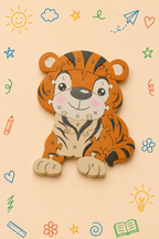 Kit Criativo Puzzle Tigre | Guia prático para o adulto acompanhar | Material de desenho e escrita