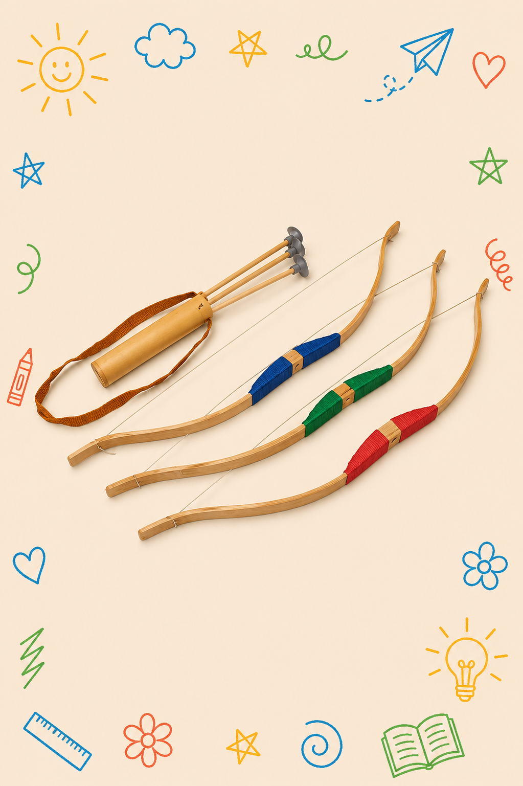 Kit Criativo Educativo - Medieval | Capacete, Espada, Arco e Flechas | Guia prático para o adulto acompanhar | Acessórios para desenho e escrita
