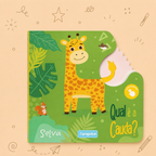 Kit Criativo Hábitos de Leitura - Conto "Qual é a Cauda? - Selva" - Com guia prático para o adulto acompanhar + Estojo TOTTO, Caderno A5, Bloco A5, Lápis de Cor Giotto e Material de Escrita.