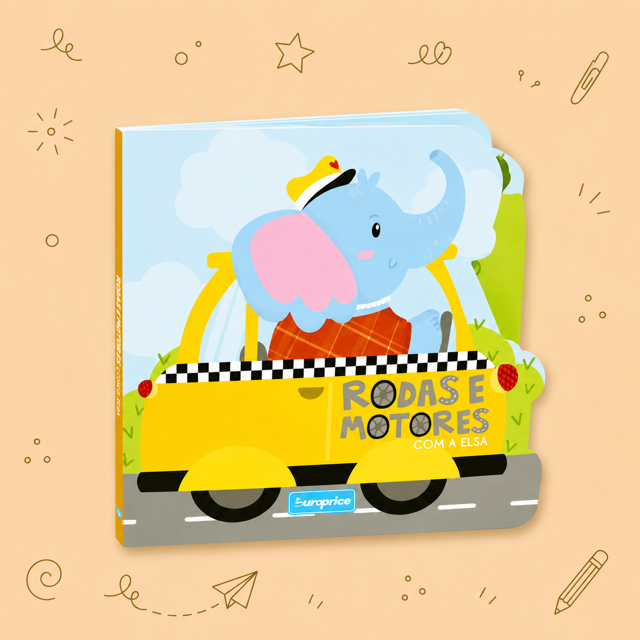 Kit Criativo Hábitos de Leitura - Conto "Rodas e Motores com a Elsa" - Com guia prático para o adulto acompanhar + Estojo TOTTO, Caderno A5, Bloco A5, Lápis de Cor Giotto e Material de Escrita. (Cópia)