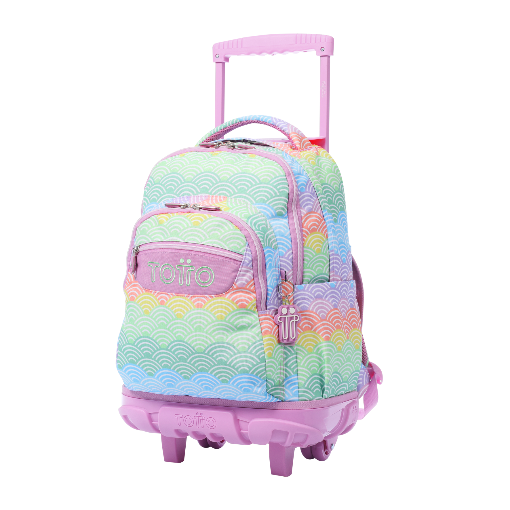 Conjunto Escolar TOTTO - Trolley Renglones 5DX + Lancheira Borrador 5DX + Estojo Sobre M1S