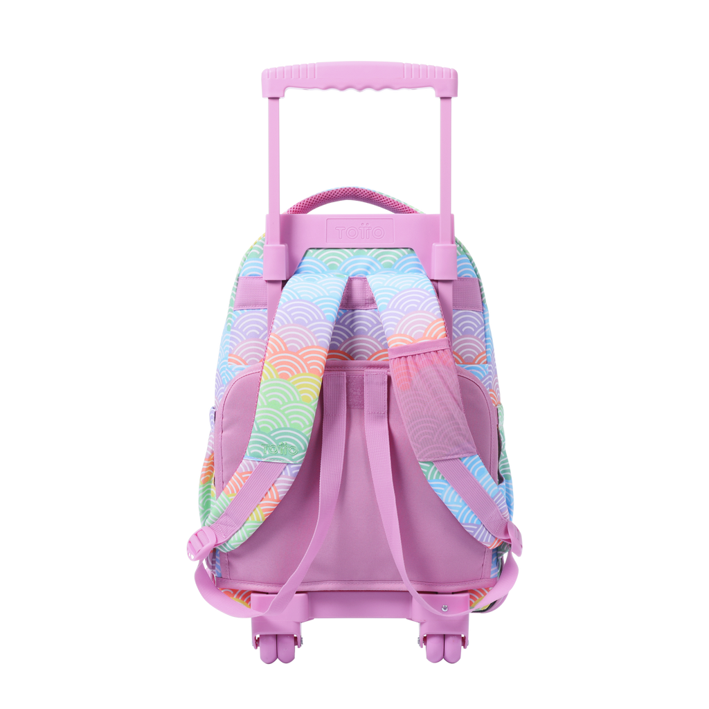 Conjunto Escolar TOTTO - Trolley Renglones 5DX + Lancheira Borrador 5DX + Estojo Sobre M1S