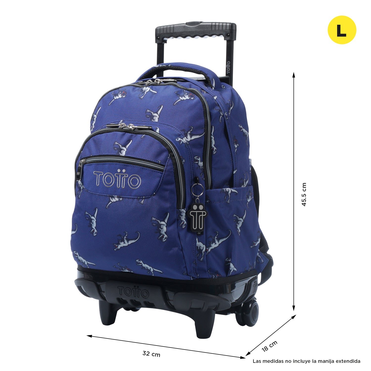 Conjunto Escolar TOTTO - Trolley Renglones + Lancheira Borrador + Estojo Tablero 9JB