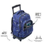 Conjunto Escolar TOTTO - Trolley Renglones + Lancheira Borrador + Estojo Tablero 9JB