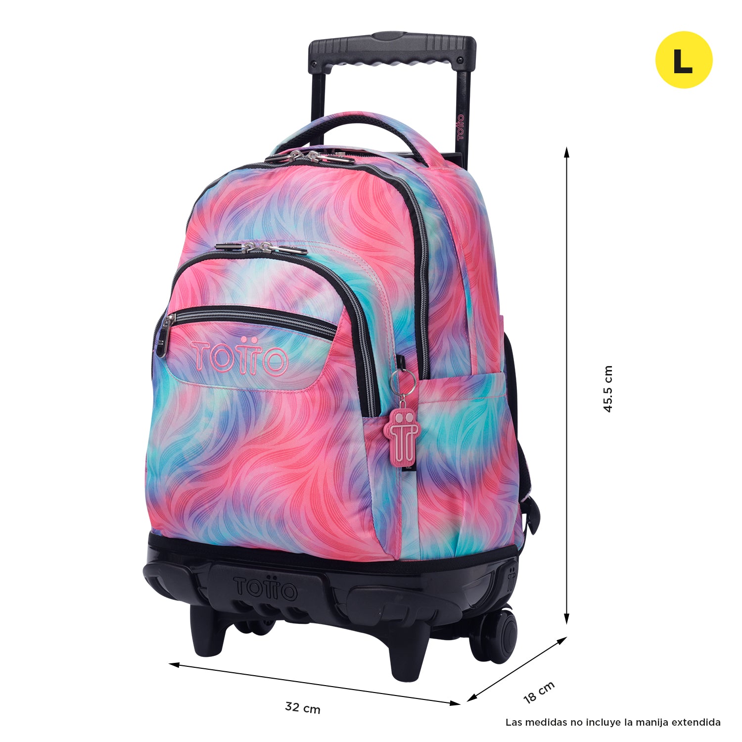 Conjunto Escolar TOTTO - Trolley Renglones + Lancheira Pizarra + Estojo Agapec 9IZ