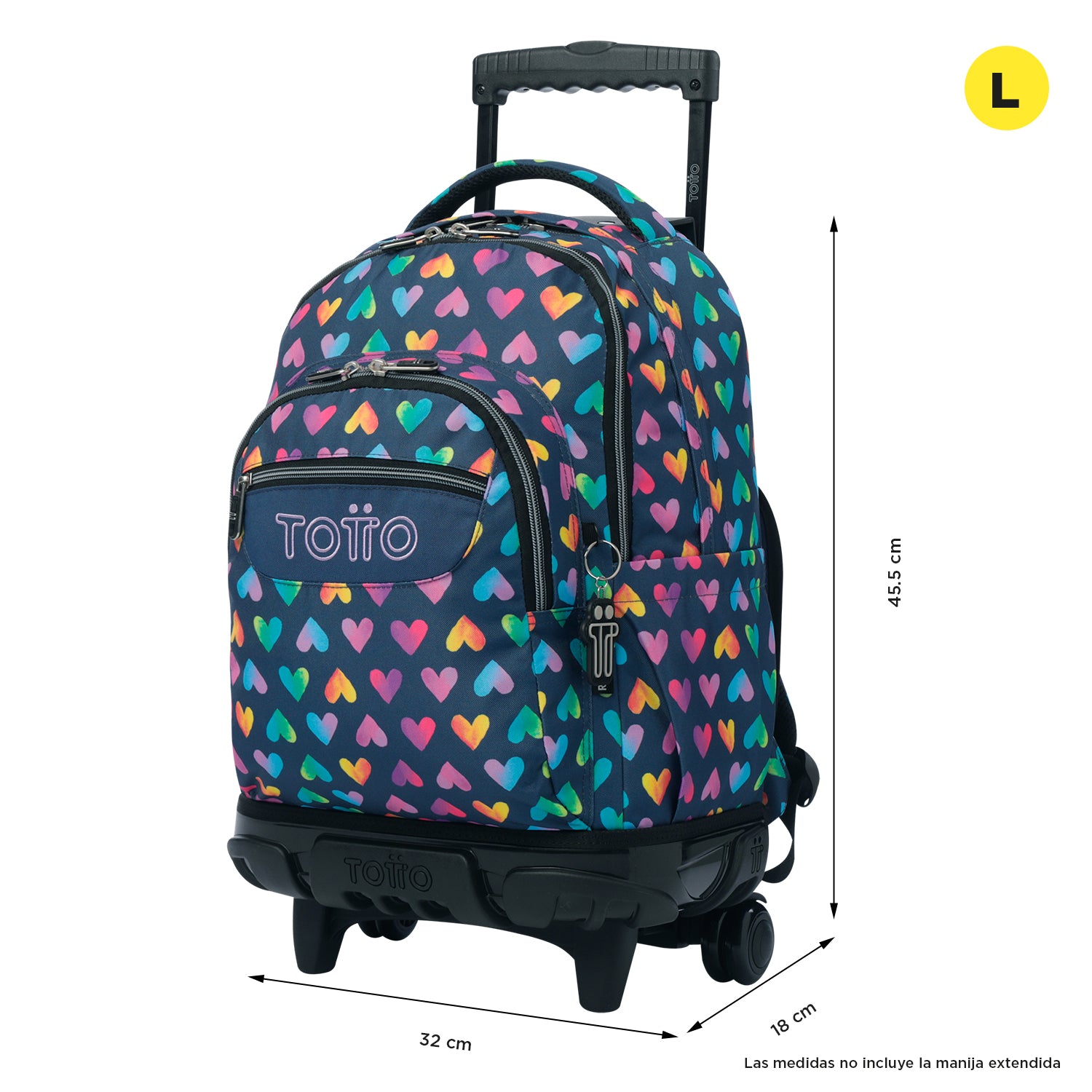 Conjunto Escolar TOTTO - Trolley Renglones + Lancheira Pizarra + Estojo Agapec 3YJ