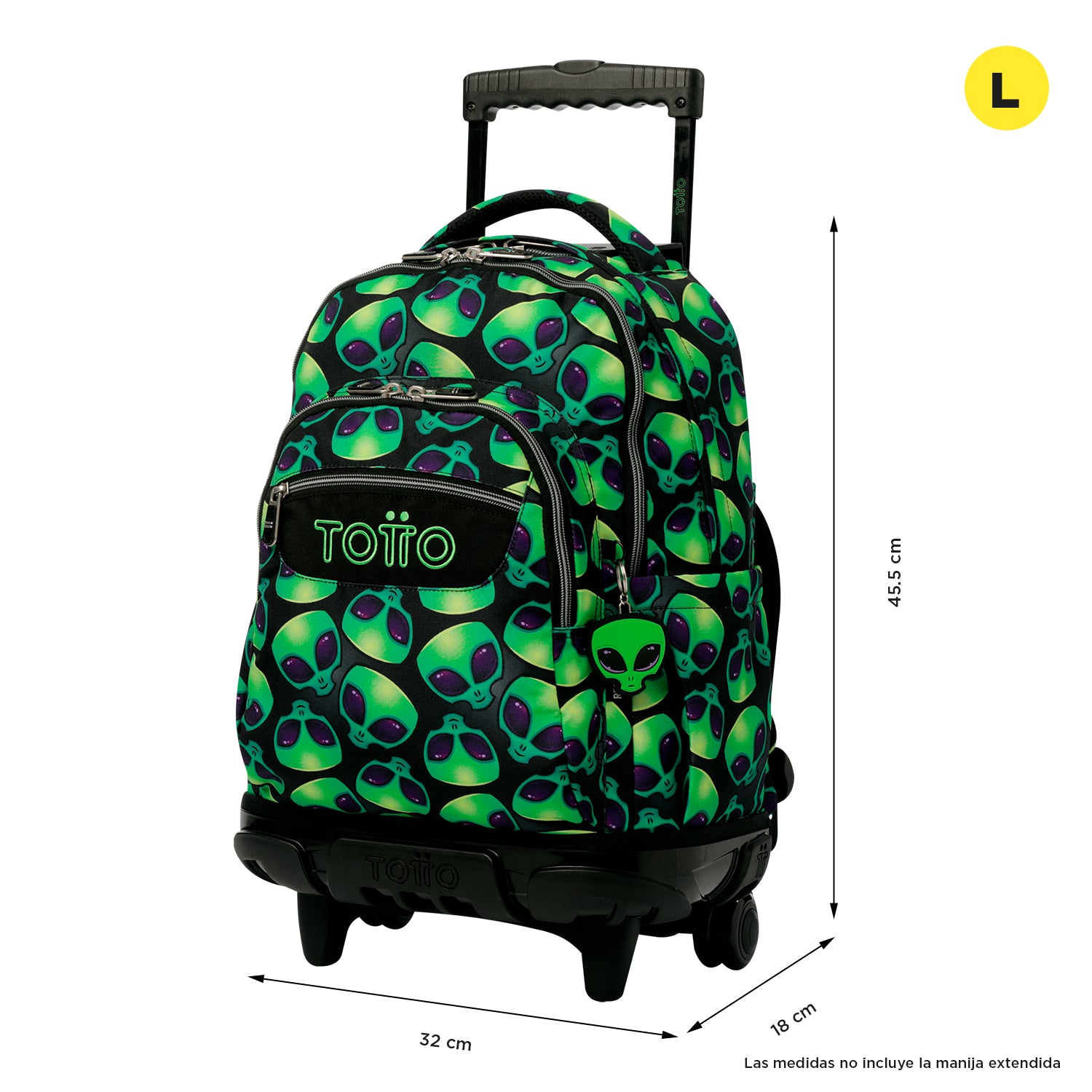 Conjunto Escolar TOTTO - Trolley Renglones + Lancheira Borrador + Estojo Tablero 6DS