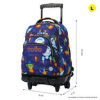 Conjunto Escolar TOTTO - Trolley Renglones + Lancheira Borrador + Estojo Tablero 8FK