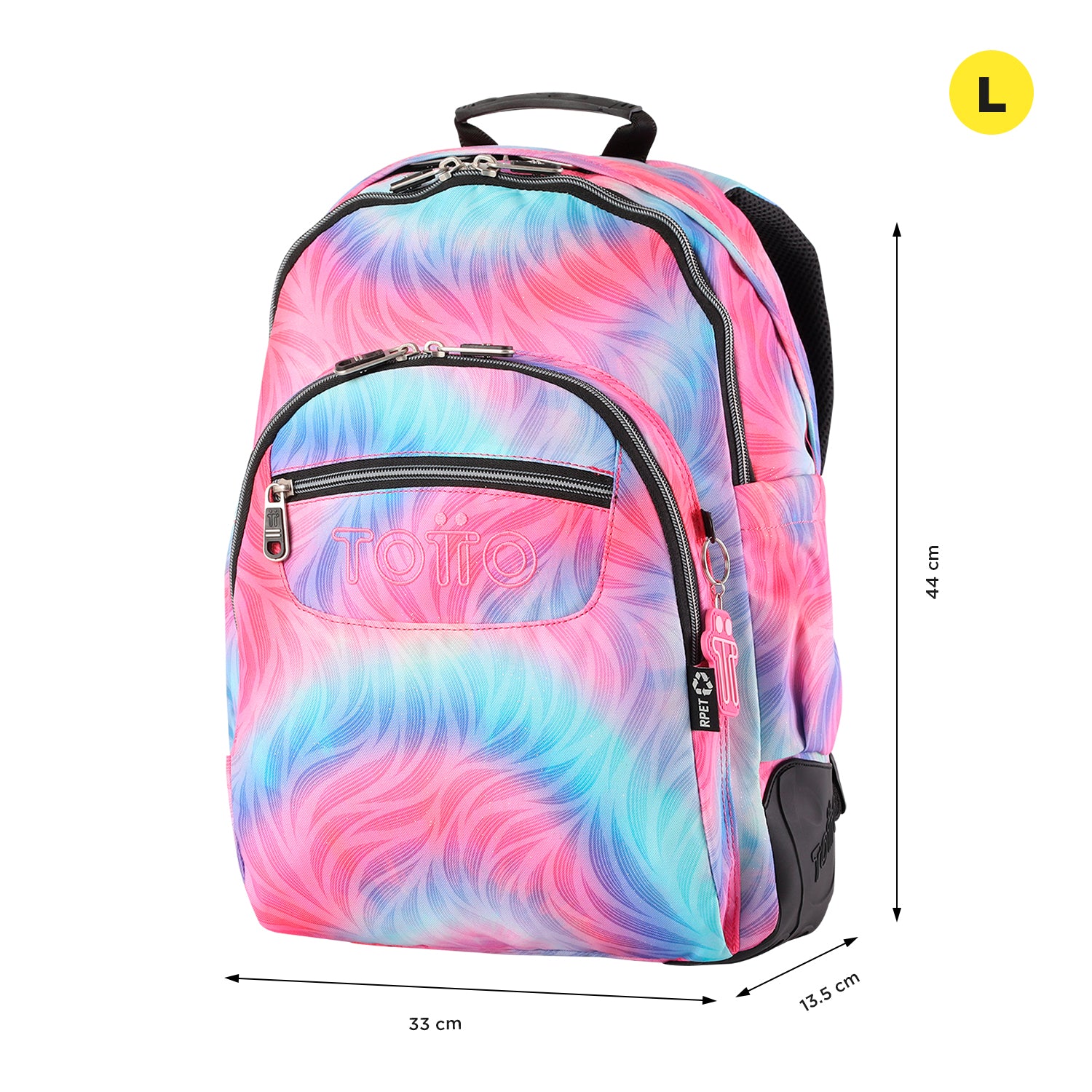 Conjunto Escolar TOTTO - Mochila Rayol + Lancheira Pizarra + Estojo Agapec 9IZ