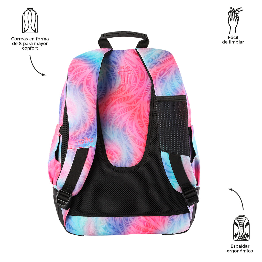 Conjunto Escolar TOTTO - Mochila Rayol + Lancheira Pizarra + Estojo Agapec 9IZ