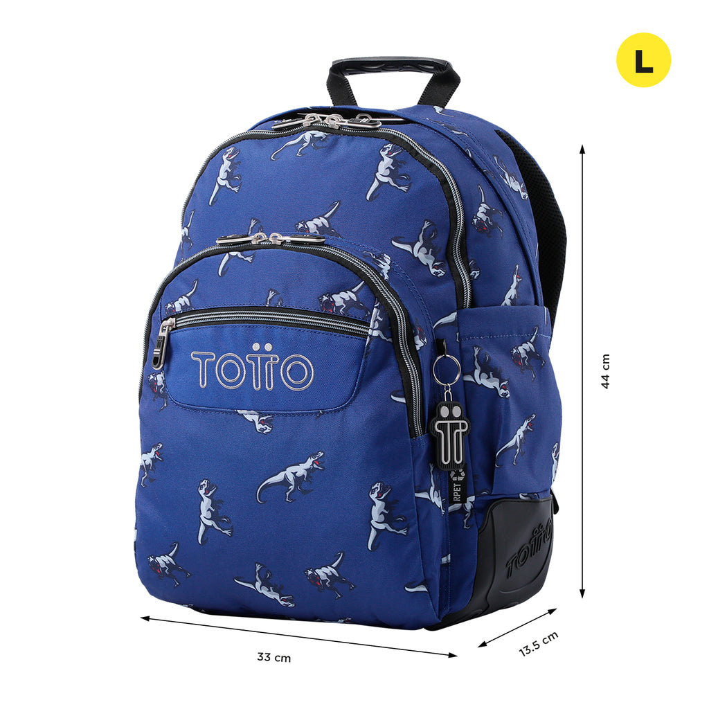 Conjunto Escolar TOTTO - Mochila Rayol + Lancheira Borrabor + Estojo Tablero 9JB