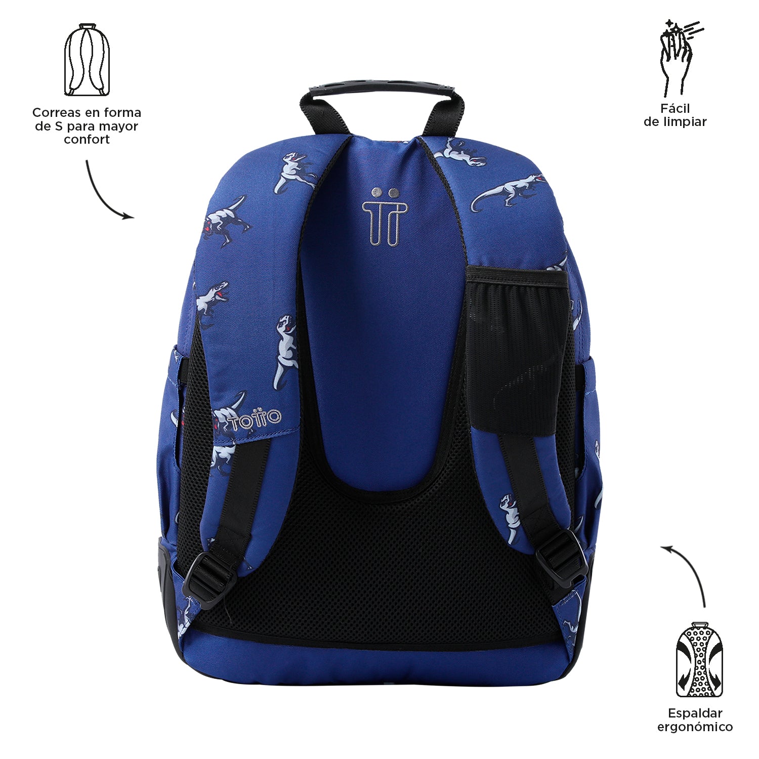 Conjunto Escolar TOTTO - Mochila Rayol + Lancheira Borrabor + Estojo Tablero 9JB
