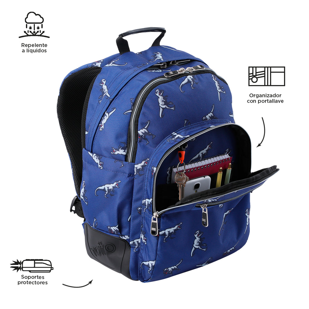 Conjunto Escolar TOTTO - Mochila Rayol + Lancheira Borrabor + Estojo Tablero 9JB