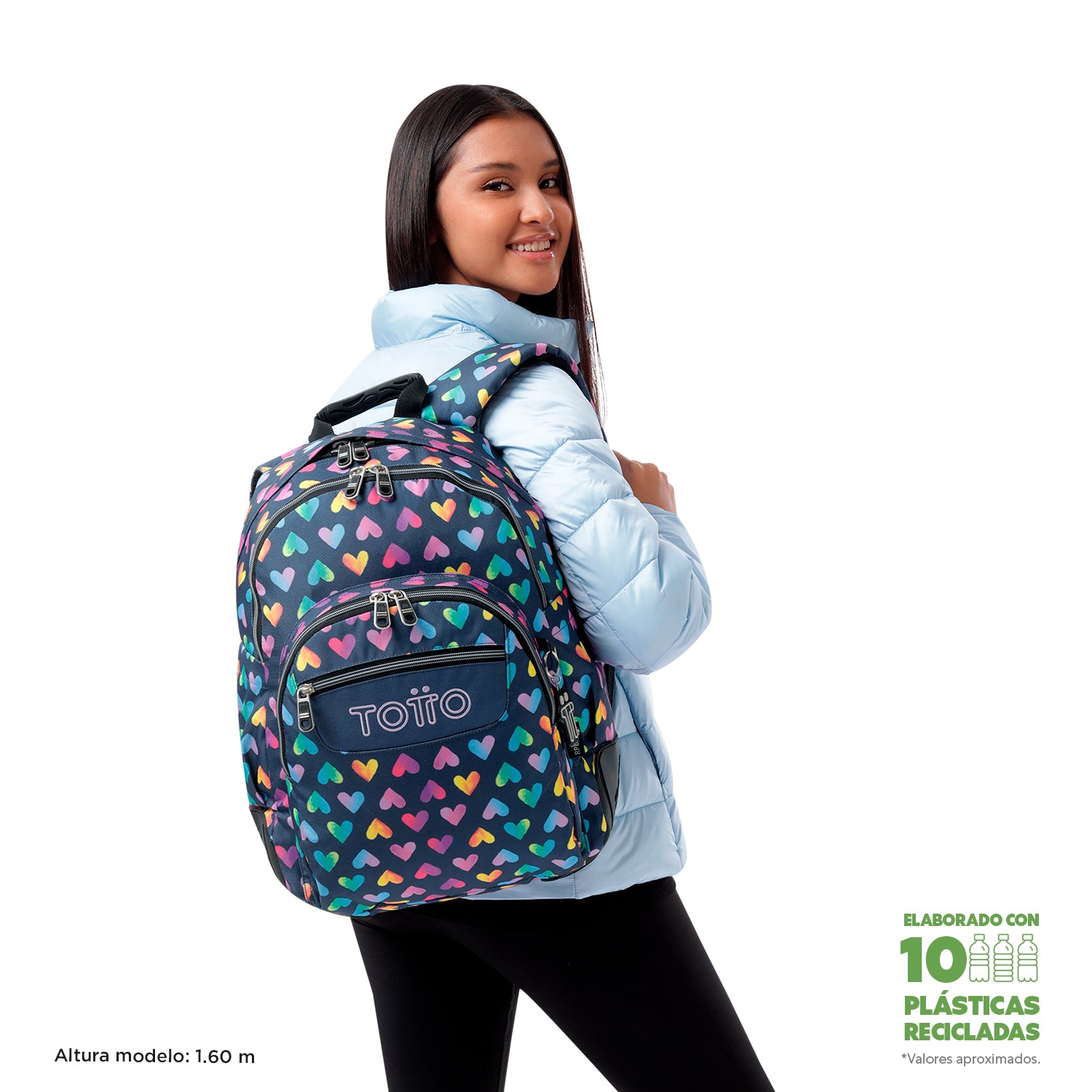 Conjunto Escolar TOTTO - Mochila Rayol + Lancheira Pizarra + Estojo Agapec 3YJ