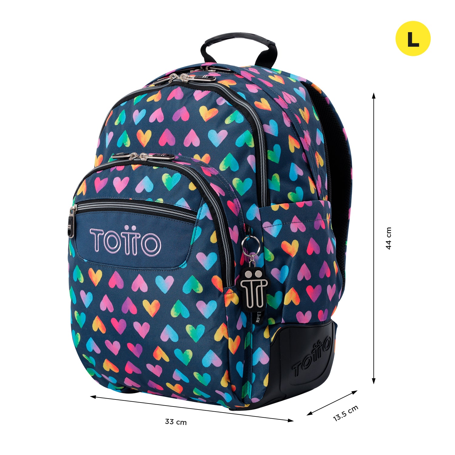 Conjunto Escolar TOTTO - Mochila Rayol + Lancheira Pizarra + Estojo Agapec 3YJ