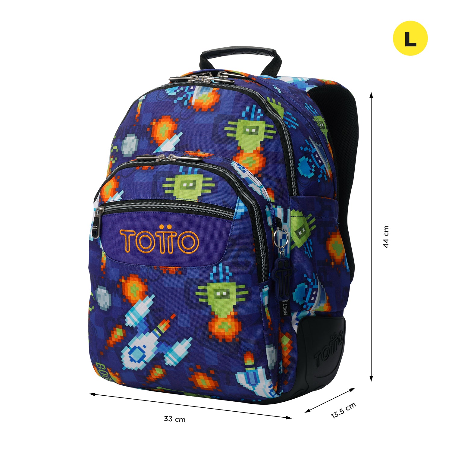Conjunto Escolar TOTTO - Mochila Rayol + Lancheira Borrador + Estojo Tablero 8FK