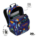 Conjunto Escolar TOTTO - Mochila Rayol + Lancheira Borrador + Estojo Tablero 8FK