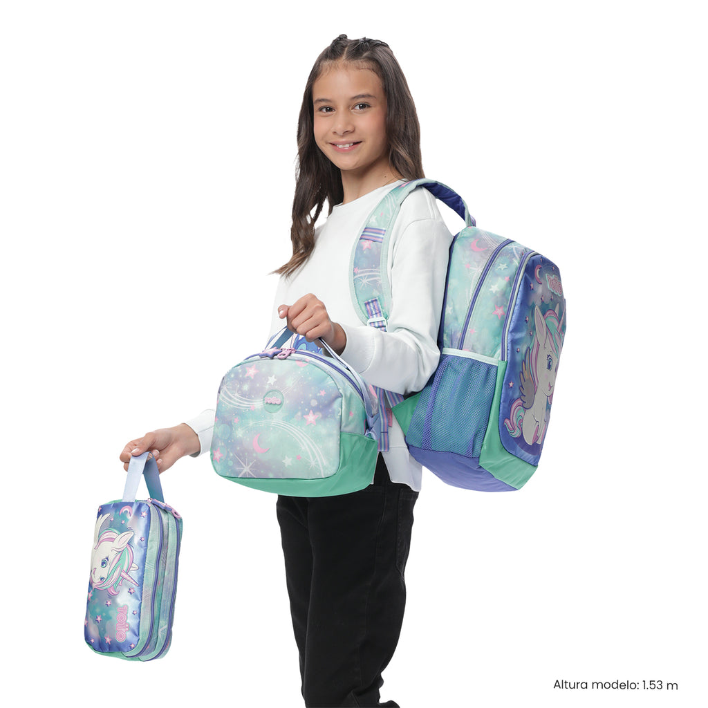 Conjunto Mochila M 6 a 7 anos+Lancheira+Estojo MAGIC DREAMS 6DJ
