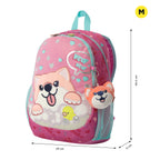 Conjunto Mochila M 6 a 7 anos+Lancheira+Estojo DOGGY LOVE 1K6