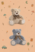 Kit Ursinho do Coração | Peluche e Vela Decorativa Coração | Urso Disponível em 2 Cores